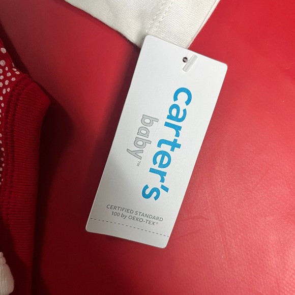 NWT Carter's Valentines Day One-Piece Long Sleeve Playsuits Infant Size 6 months - Picture 4 of 5